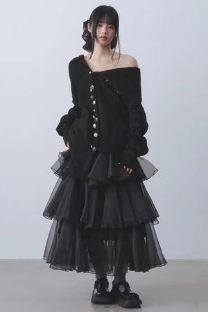 Berlin Night Off-Shoulder Cardigan