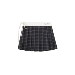 Berlin Prologue Retro Plaid Pleated Skirt