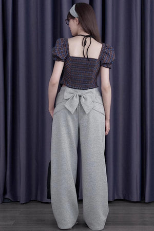 Berry Bubble Sleeve Shirt