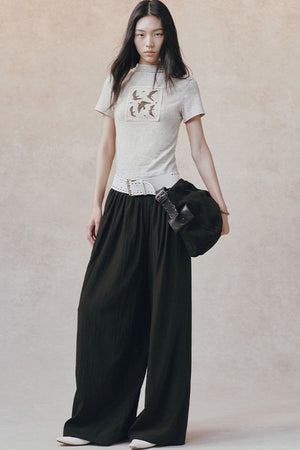 Bird Print Pocket T-Shirt