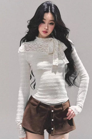 Black and White Lace Top