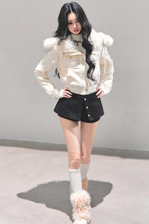 Black Autumn A-Line Shorts