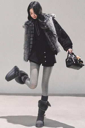 Black Autumn A-Line Shorts