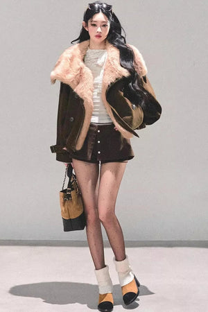 Black Autumn A-Line Shorts