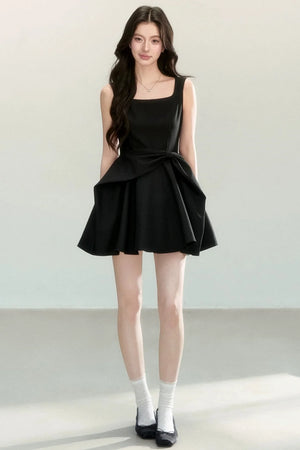 Black Bow Suspender Dress
