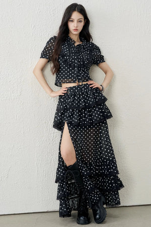 Black Retro Polka Dot Set-Up