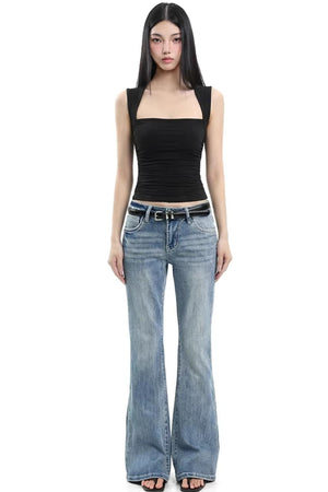 Black Slim-Fit Sports Top