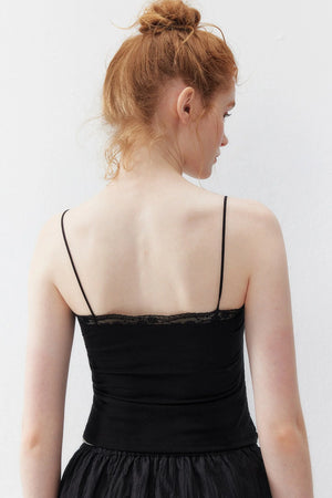 Black Tencel Lace Camisole