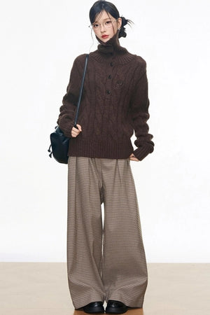 Black Wide-Leg Suit Pants