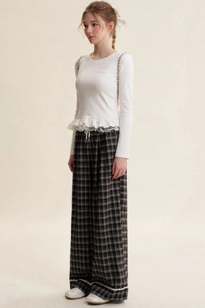 Blokette Reversible Lace Ruffle Tee