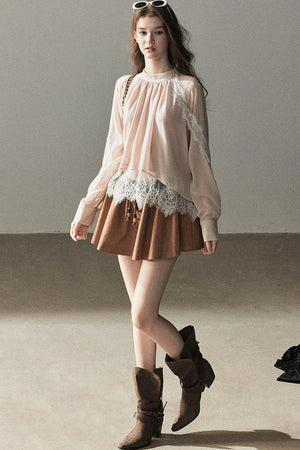 Blooming Cherry Blossom Lace Blouse