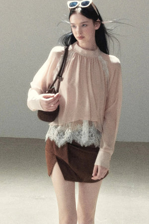 Blooming Cherry Blossom Lace Blouse