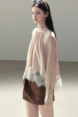 Blooming Cherry Blossom Lace Blouse