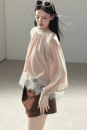 Blooming Cherry Blossom Lace Blouse