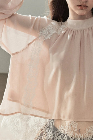 Blooming Cherry Blossom Lace Blouse