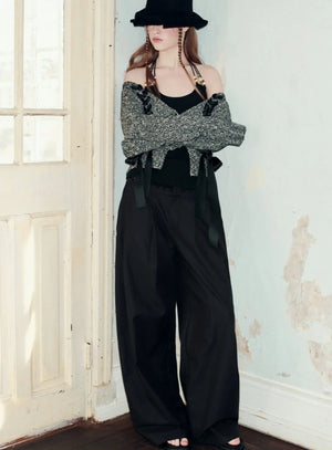Blowing Shadow Wide-Leg Cut-Out Trousers