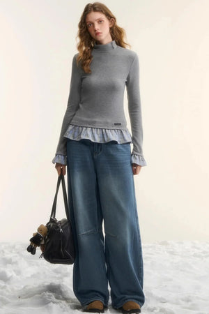 Blue Fleece-Lined Scimitar Pants