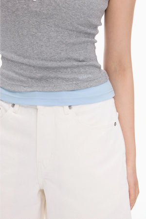 Blue Gray Layered Tank Top
