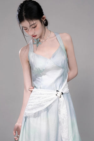 Blue Halterneck Dress