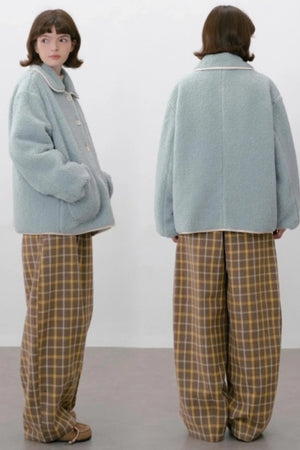 Blueberry Croissant Wool Coat