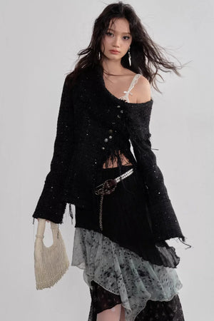 Bohemian Distressed Fringe Jacket