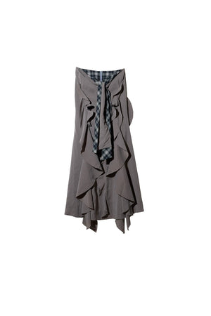 Bohemian Distressed Ruffled Skirt