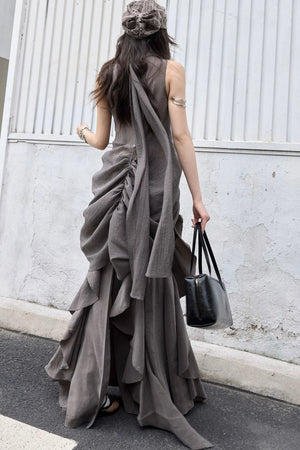 Bohemian Pleated Draped Vest