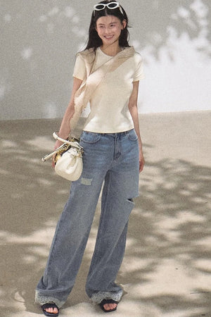Bohemian Summer Ripped Jeans