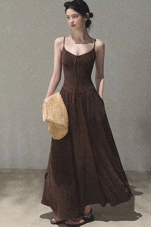 Bohemian Vine Jacquard Backless Dress