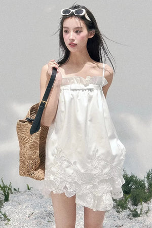 Bouquet-Like Lace Babydoll Top