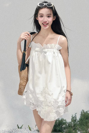 Bouquet-Like Lace Babydoll Top
