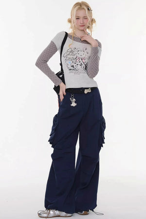 Bow Detail Cargo Pants