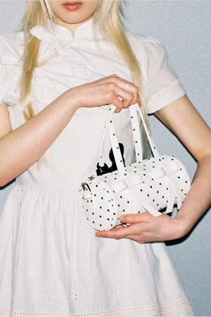 Bow Polka Dot Bucket Bag