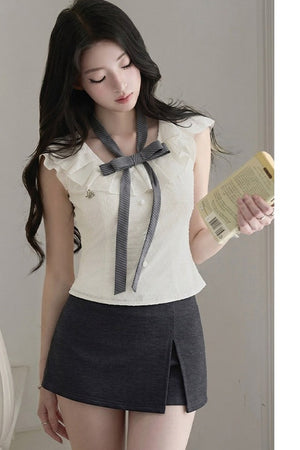 Bow Ruffle Skirt Set-Up