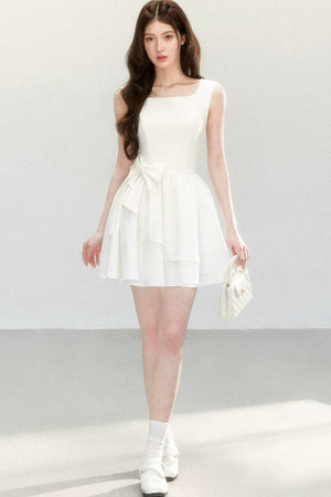 Bowknot Suspender Dress