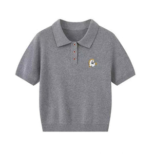 Braided Pony Knit T-Shirt Set-Up