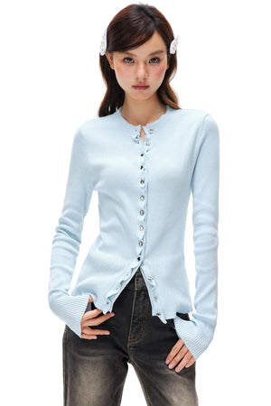 Bright Silver Heart Cardigan