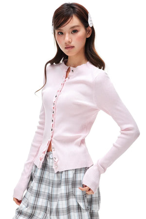 Bright Silver Heart Cardigan