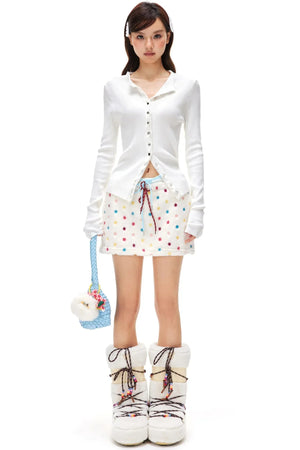 Bright Silver Heart Cardigan