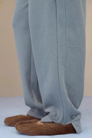 Brushed Fabric Printed Pants