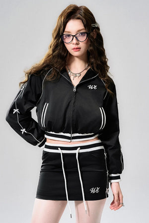 Butterfly Bow Jacket & Half Skirt Set-Up