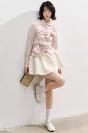 Butterfly Strap Long-Sleeved Shirt