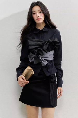 Butterfly Strap Long-Sleeved Shirt