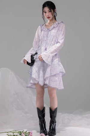 Butterfly Wing Embroidered Dress