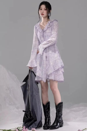 Butterfly Wing Embroidered Dress