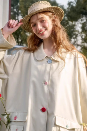 Button Pocket Trench Coat