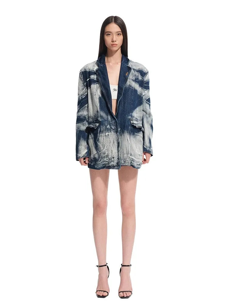 "Feria Series" Volcano Denim Blazer