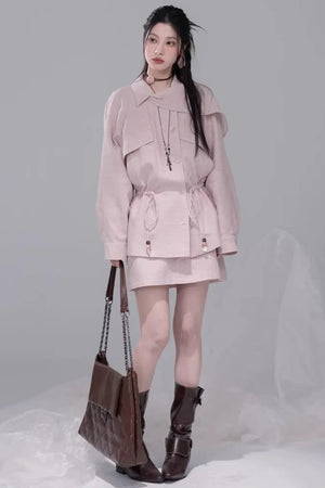 Camellia Mist Lyocell Jacket Set-Up