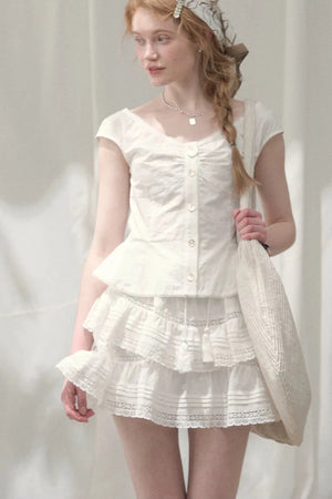 Camellia Moonlight Lace Blouse