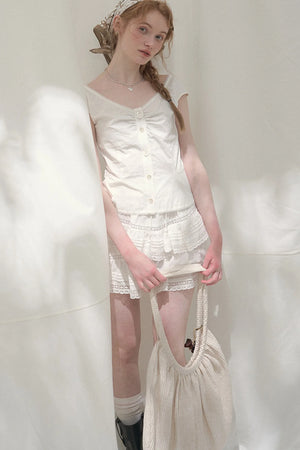 Camellia Moonlight Lace Blouse
